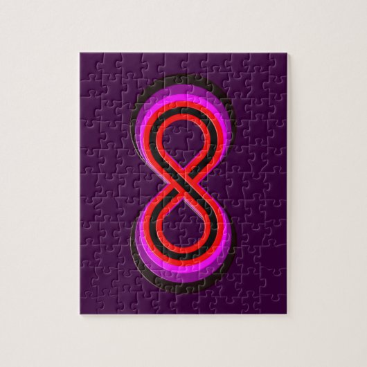 Symbol Unendlichkeit infinity Legpuzzel (Verticaal)