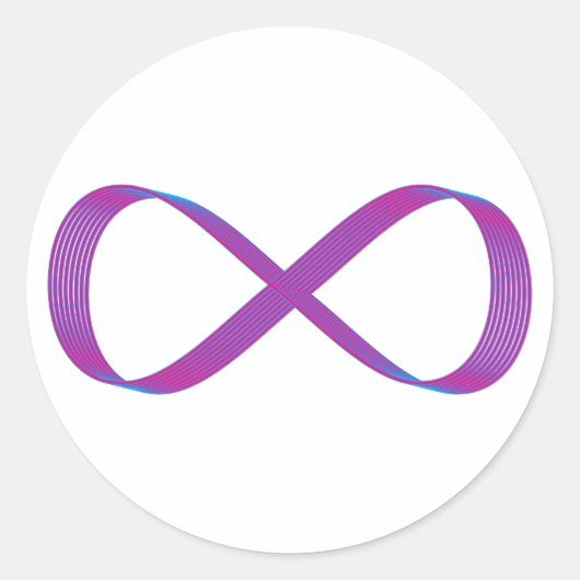 Symbol Unendlichkeit infinity Ronde Sticker (Voorkant)