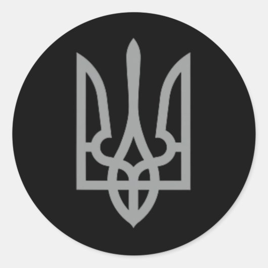 Symbol Zelensky  Ronde Sticker (Voorkant)