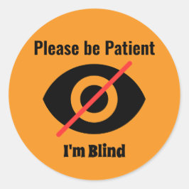 Symbolblinde Button Ronde Sticker