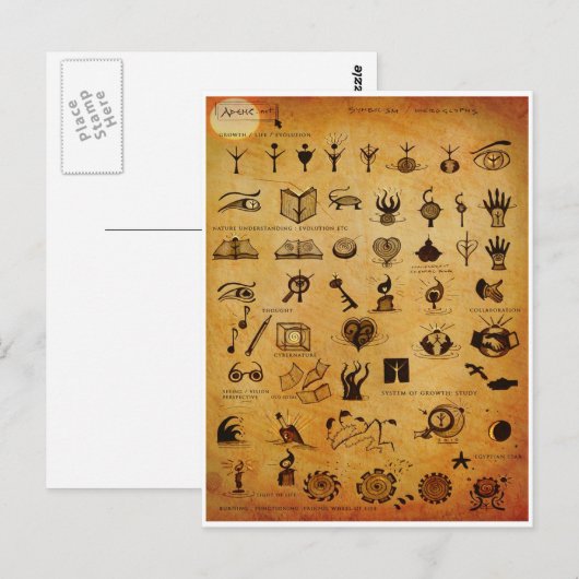 Symbolen1-Briefkaart Briefkaart (Voorkant / Achterkant)