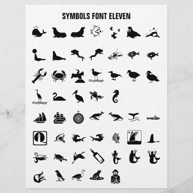 SYMBOLEN 11 - Zazzle Letterhead-lettertypemonster Briefhoofd (Voorkant)