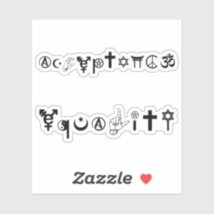 Symbolen 1 voor acceptatie sticker