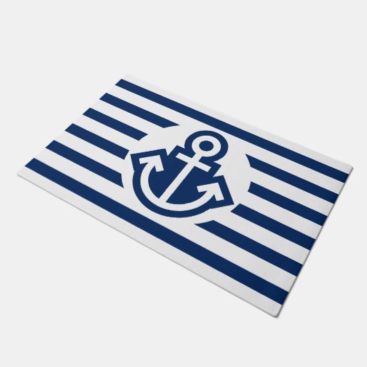 Symbolen - ANCHOR & STRIPES + uw ideeën Deurmat (Schuin)