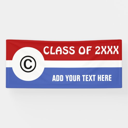 Symbolen - COPYRIGHT-teken + uw ideeën Spandoek (Horizontaal)