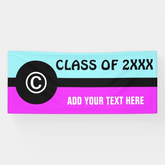 Symbolen - COPYRIGHT-teken + uw ideeën Spandoek (Horizontaal)