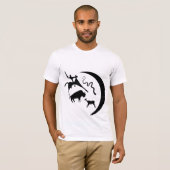 Symbolen en dierlijk petroglyphs T-shirt (Voorkant volledig)