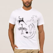 Symbolen en dierlijk petroglyphs T-shirt (Voorkant)