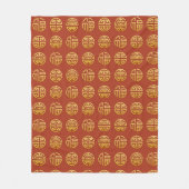 Symbolen Fu Lu Shou: Sterf, Welvaart, Langdurighei Fleece Deken (Voorkant)