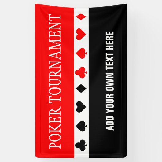 Symbolen gewoon - PLAYCARDS-ICONS + uw ideeën Spandoek (Verticaal)