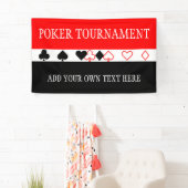 Symbolen gewoon - PLAYCARDS-ICONS + uw ideeën Spandoek (Insitu)