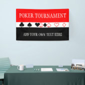 Symbolen gewoon - PLAYCARDS-ICONS + uw ideeën Spandoek (Beurs)