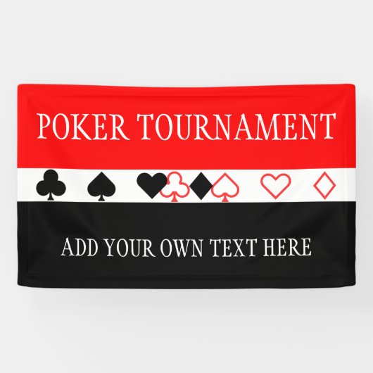 Symbolen gewoon - PLAYCARDS-ICONS + uw ideeën Spandoek (Horizontaal)