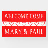 Symbolen - HEARTS RED + uw ideeën Spandoek (Horizontaal)