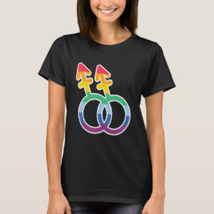 Symbolen Lgbetq Gay Rights Proud Pride Rainbow 2 T-shirt