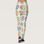 Symbolen Naadloze patronen Leggings (Achterkant)