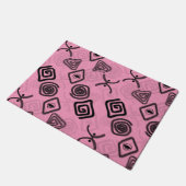 Symbolen op roze. deurmat (Schuin)