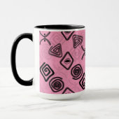 Symbolen op roze. mok (Links)