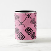 Symbolen op roze. mok (Midden)