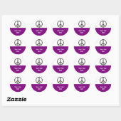 Symbolen - PEACE + jouw tekst en ideeën Ronde Sticker (Vel)
