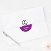 Symbolen - PEACE + jouw tekst en ideeën Ronde Sticker (Envelop)