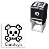 Symbolen/pictogrammen - SKULL & BOTTEN + naam Zelfinktende Stempel (In situ)
