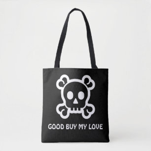 Symbolen/pictogrammen - SKULL en BOTTEN + ideeën Tote Bag