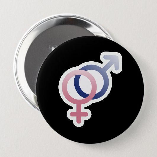 SYMBOLEN RECHTSTREEKS VERGRENDELEN RONDE BUTTON 4,0 CM (Voorkant /achterkant)