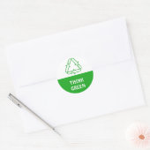 Symbolen - RECYCLING TRIANGLE + uw ideeën Ronde Sticker (Envelop)