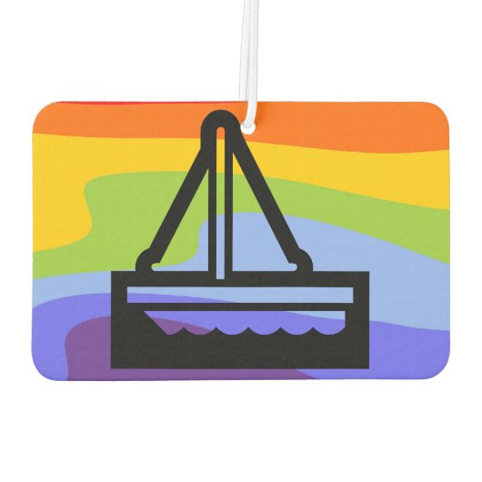 Symbolen - SAILBOAT + uw ideeën Luchtverfrisser (Achterkant)