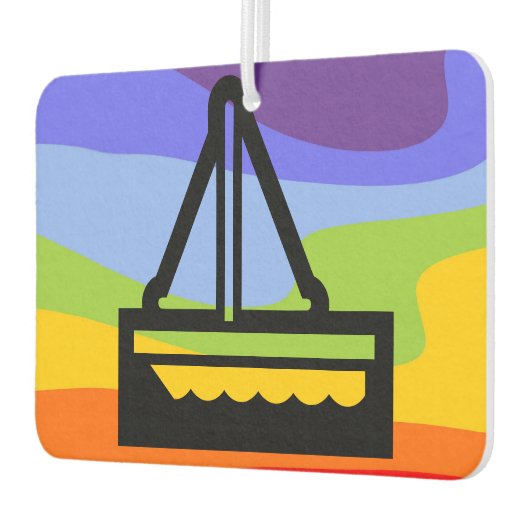 Symbolen - SAILBOAT + uw ideeën Luchtverfrisser (Links)