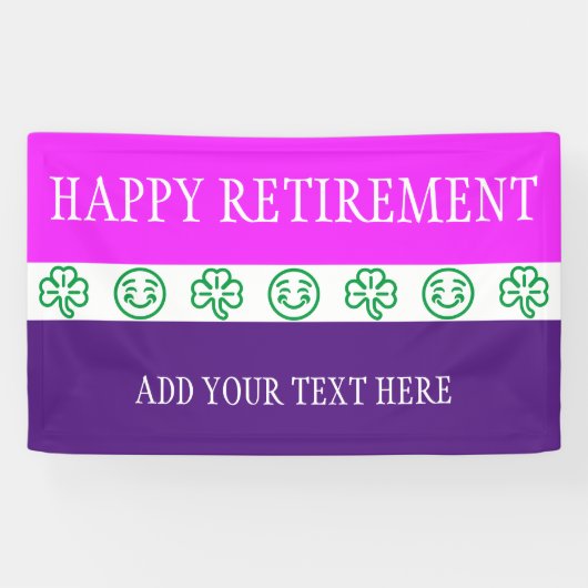 Symbolen - SHAMROCKS + uw ideeën Spandoek (Horizontaal)