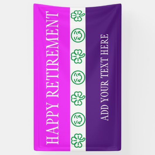 Symbolen - SHAMROCKS + uw ideeën Spandoek (Verticaal)