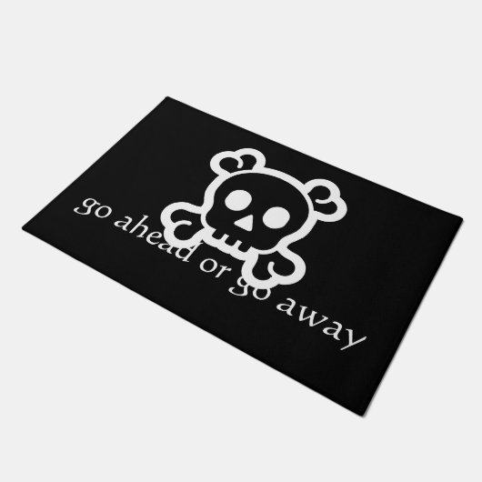 Symbolen - SKULL & BOTTEN + uw ideeën Deurmat (Schuin)