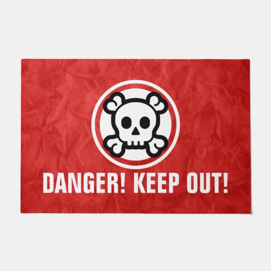 Symbolen - SKULL & BOTTEN + uw ideeën Deurmat (Voorkant)