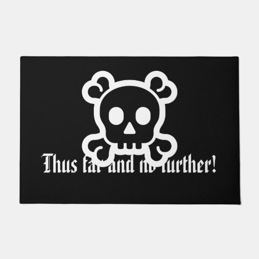 Symbolen - SKULL & BOTTEN + uw ideeën Deurmat (Voorkant)