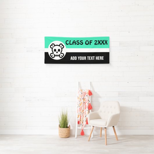 Symbolen - SKULL & BOTTEN + uw ideeën Spandoek (Insitu)