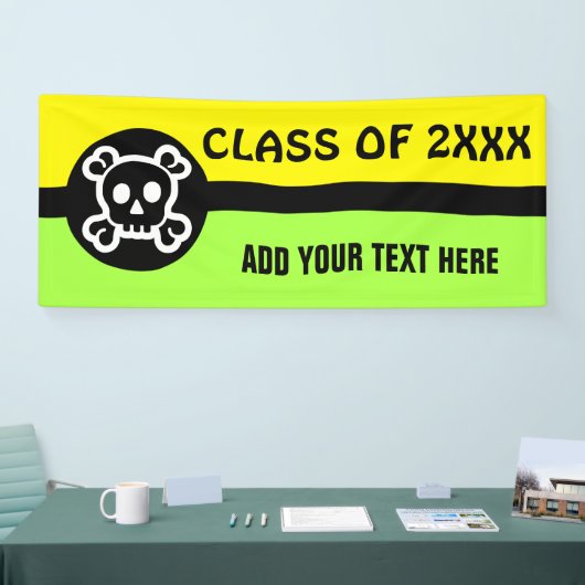 Symbolen - SKULL & BOTTEN + uw ideeën Spandoek (Beurs)