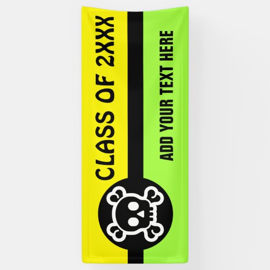 Symbolen - SKULL & BOTTEN + uw ideeën Spandoek (Verticaal)