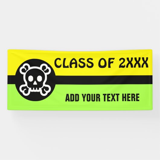 Symbolen - SKULL & BOTTEN + uw ideeën Spandoek (Horizontaal)