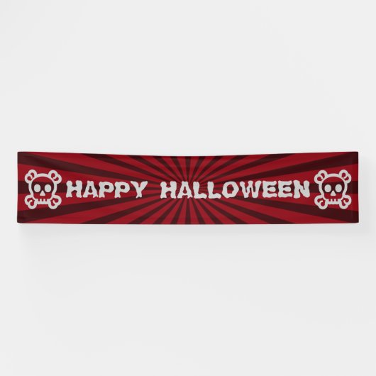 Symbolen - SKULL & BOTTEN + uw ideeën Spandoek (Horizontaal)