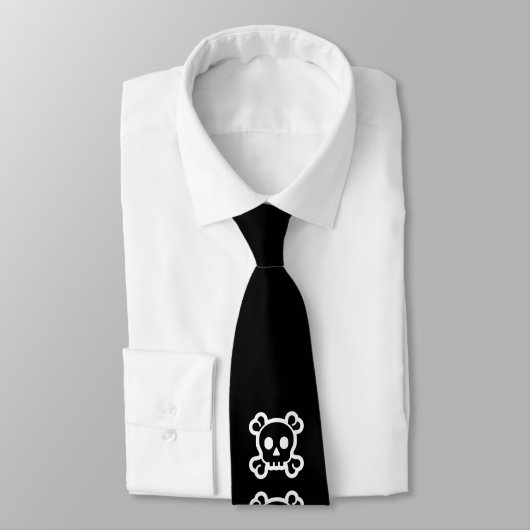Symbolen - SKULL & BOTTEN + uw ideeën Stropdas (Gebonden)