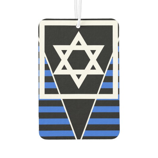 Symbolen - STAR VAN DAVID + uw ideeën Luchtverfrisser (Achterkant)