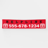 Symbolen - TELEFOON + uw ideeën Spandoek (Horizontaal)