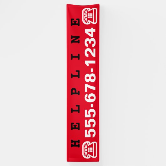 Symbolen - TELEFOON + uw ideeën Spandoek (Verticaal)