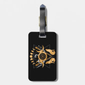 Symbolen van acetaat bagagelabel (Achterkant verticaal)