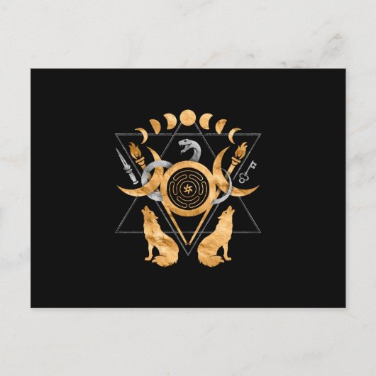 Symbolen van acetaat briefkaart (Voorkant)