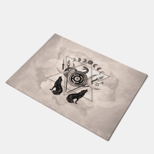 Symbolen van acetaat deurmat (Schuin)