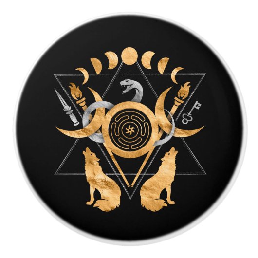 Symbolen van acetaat keramische knop (Voorkant)