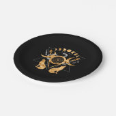 Symbolen van acetaat papieren bordje (Gekanteld)